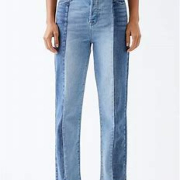 PacSun Denim - PacSun High Rise Straight Jean Two Toned Denim